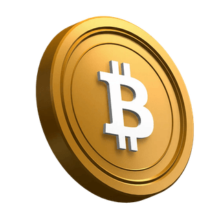 Pièce Bitcoin (BTC) penchée au sein du design de la section hero